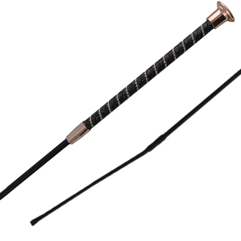 Woof Wear Twisted Dressage Whip Black/Rose Gold 100