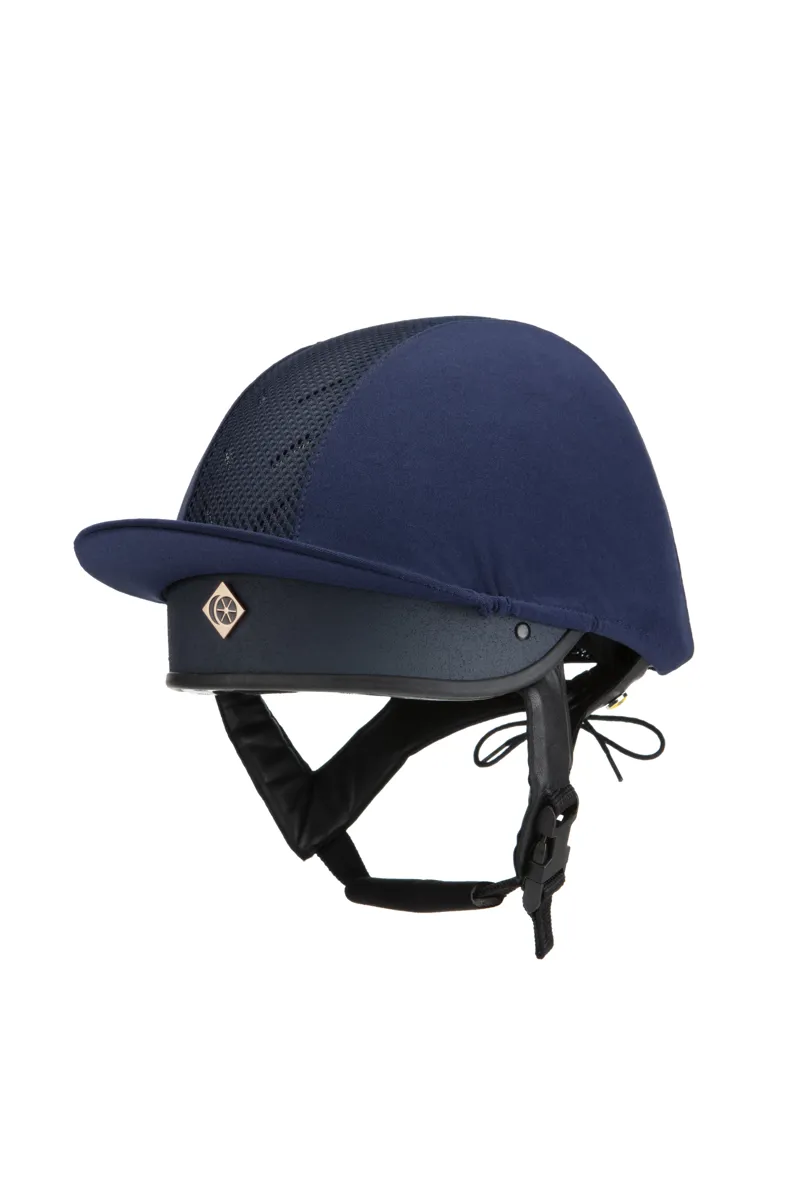 Charles Owen Harlow MS1 Pro Jockey Skull - Navy / Rose Gold