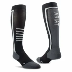 Ariat AriatTEK Slimline Performance Socks Black/Sleet