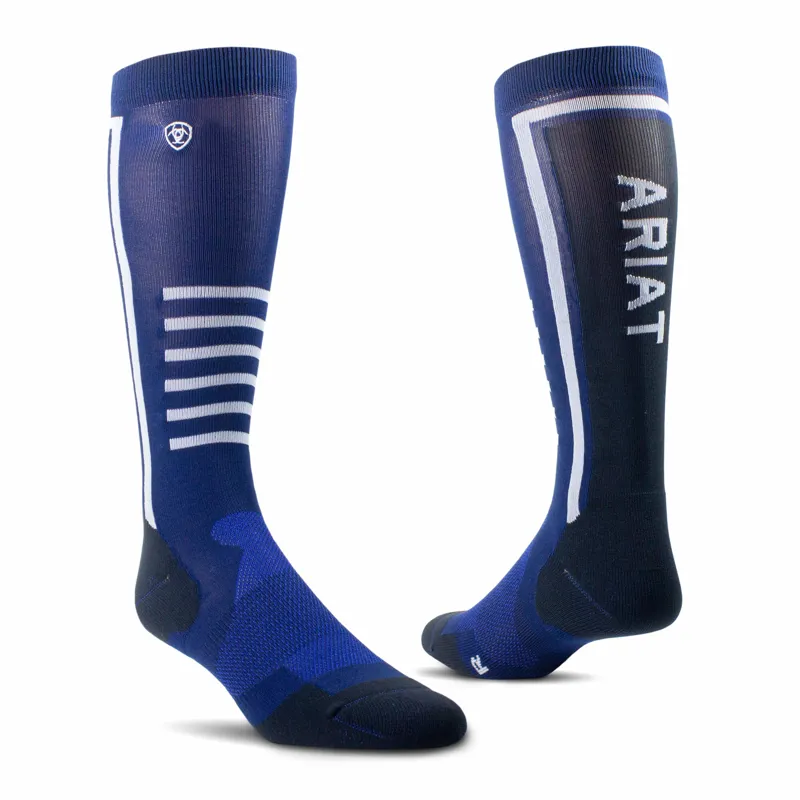 Ariat AriatTEK Slimline Performance Socks Estate Blue/Black