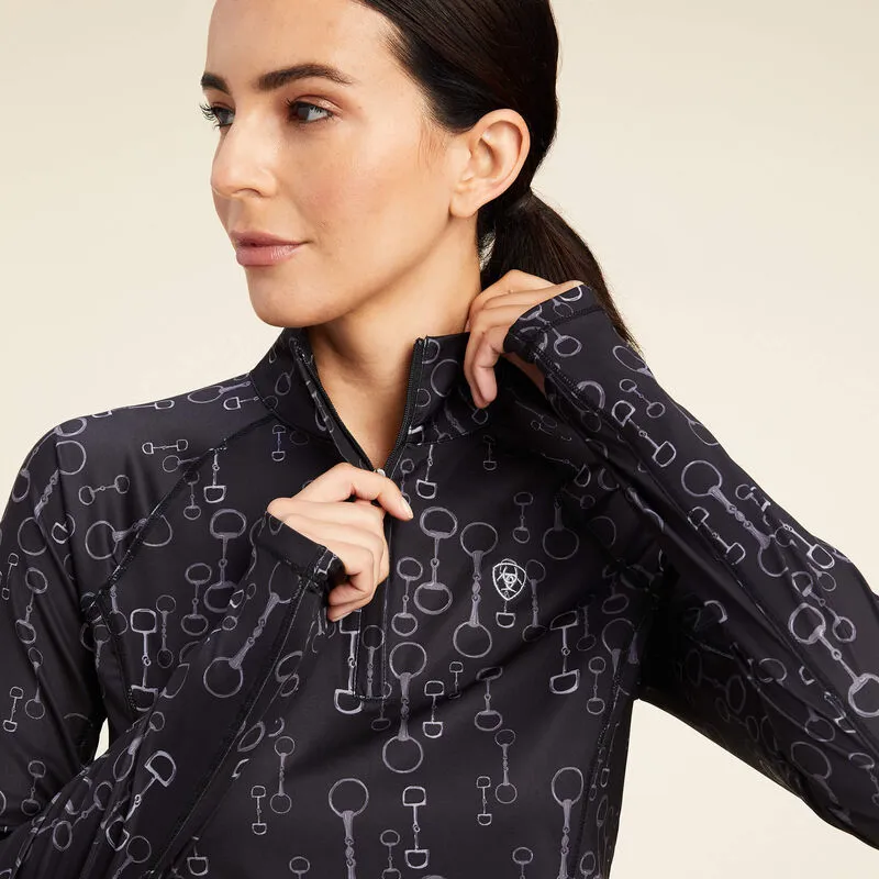 Ariat Women's Lowell 2.0 1/4 Zip - Black Bit Print - Image 4