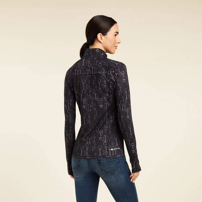 Ariat Women's Lowell 2.0 1/4 Zip - Black Bit Print - Image 2