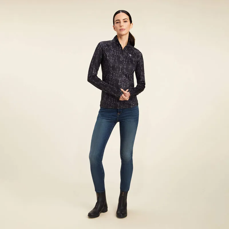 Ariat Women's Lowell 2.0 1/4 Zip - Black Bit Print - Image 3