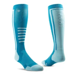 Ariat Tek Women's Slimline Performance Socks Mosaic Blue/Gulf Stream