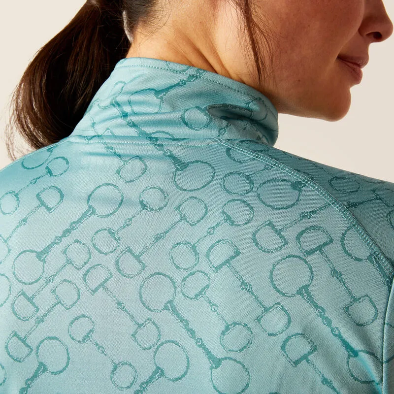 Ariat Women's Prophecy 1/4 Zip Long Sleeve Baselayer - Arctic - Image 5