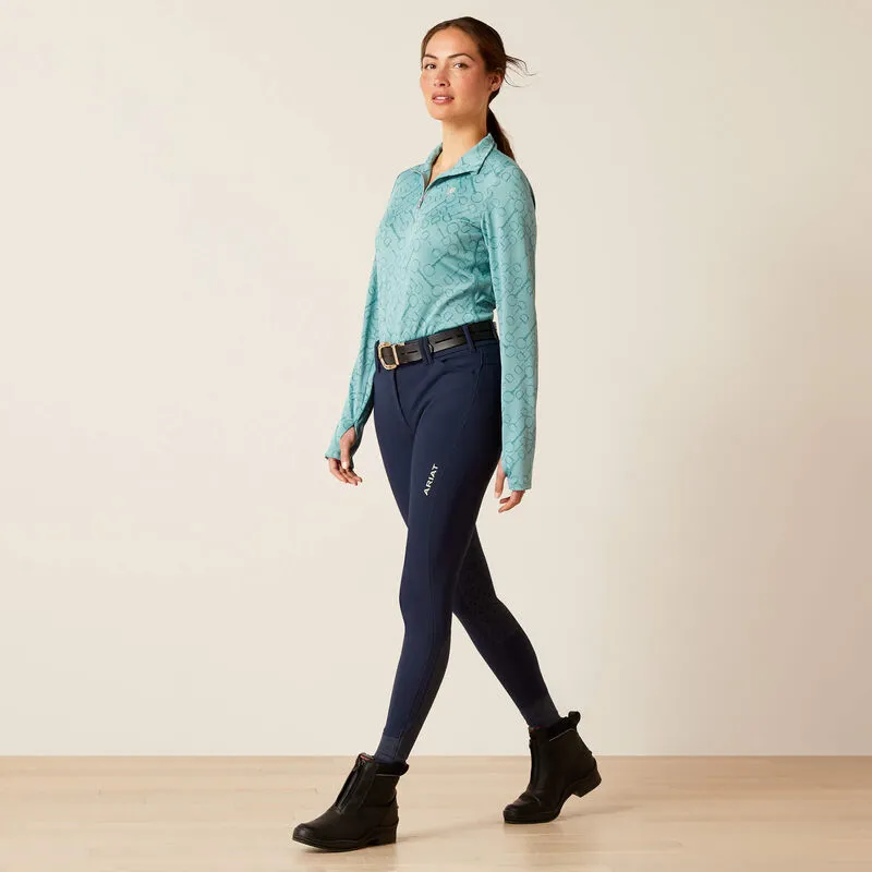 Ariat Women's Prophecy 1/4 Zip Long Sleeve Baselayer - Arctic - Image 3