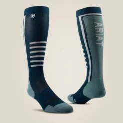 Ariat Ariattek Slimline Performance Socks - Reflecting Pond/Arctic - One Size