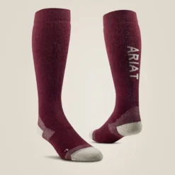 Ariat Unisex Country Performance Merino Socks - Tawny Port