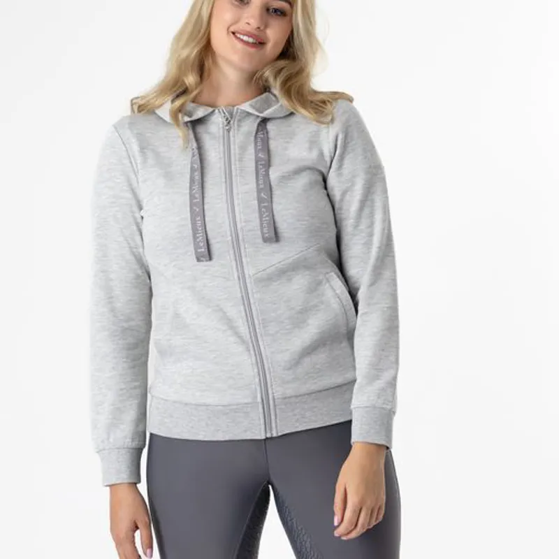 LeMieux Leonie Zip Through Hoodie Grey Marl - Image 6