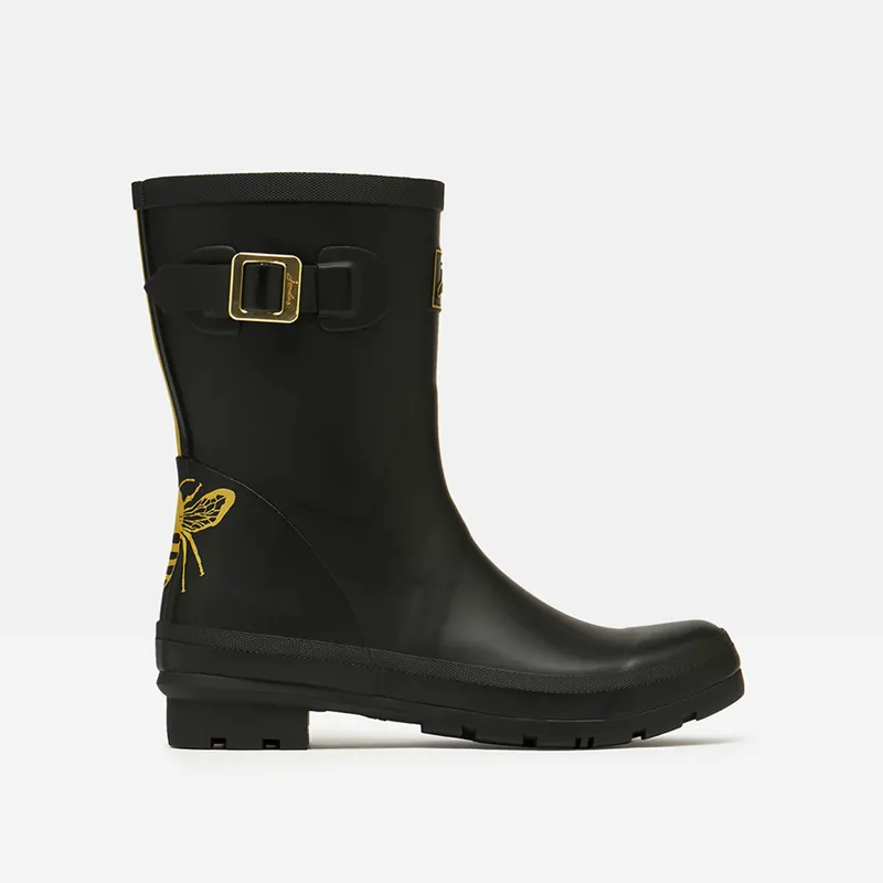 Joules Molly Printed Welly - Gold Etched Bee - Image 4