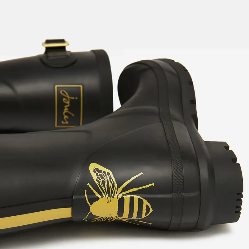 Joules Molly Printed Welly - Gold Etched Bee - Image 6