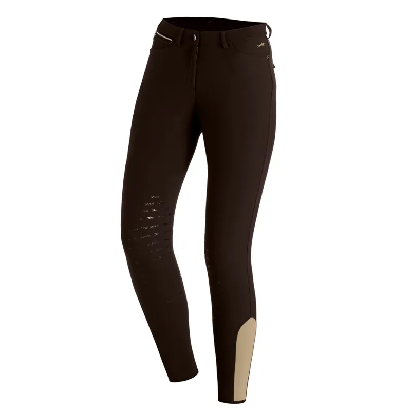 Schockemohle Eleonore Knee Grip Breeches Dark Brown