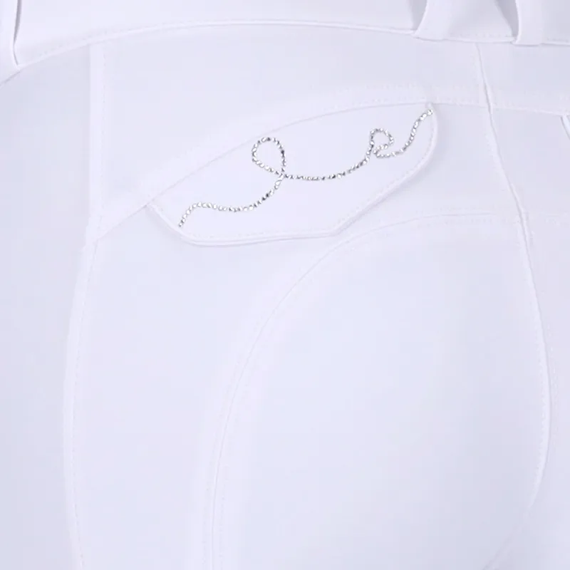 Schockemohle Darleen Knee Grip Breeches White - Image 2