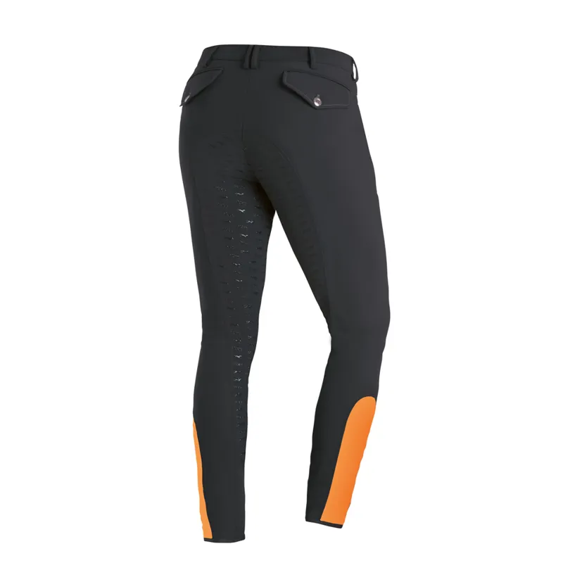 Schockemohle Hero Men's Full Seat Breeches Grey-Orange - Image 2