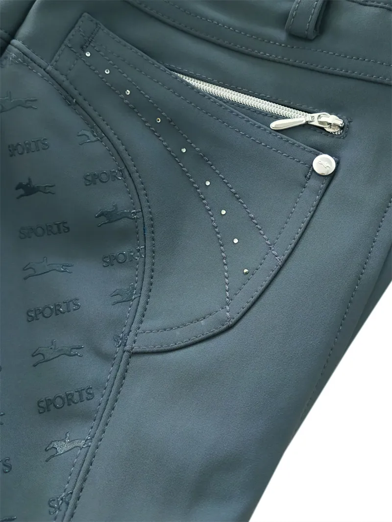 Schockemohle Victory Full Seat Breeches Graphite - Image 3