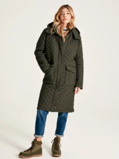 Joules Chatsworth Showerproof Quilted Coat - Heritage Green