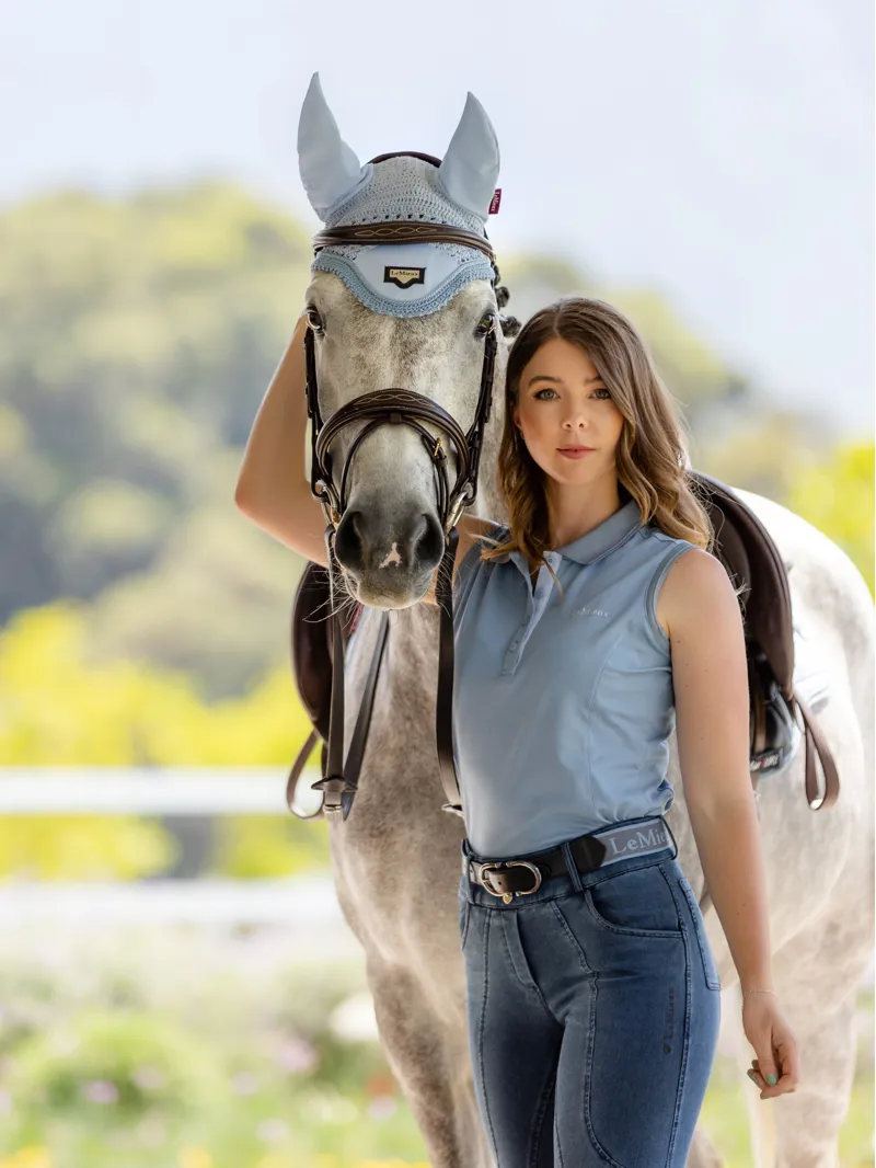 LeMieux Elasticated Belt Denim - Image 3