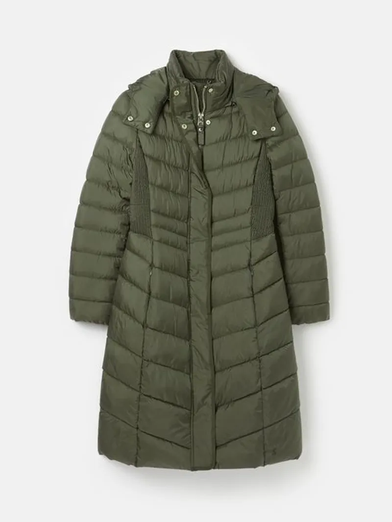 Joules Women's Pembury Long Padded Coat - Grape Leaf / Khaki Green - Image 7