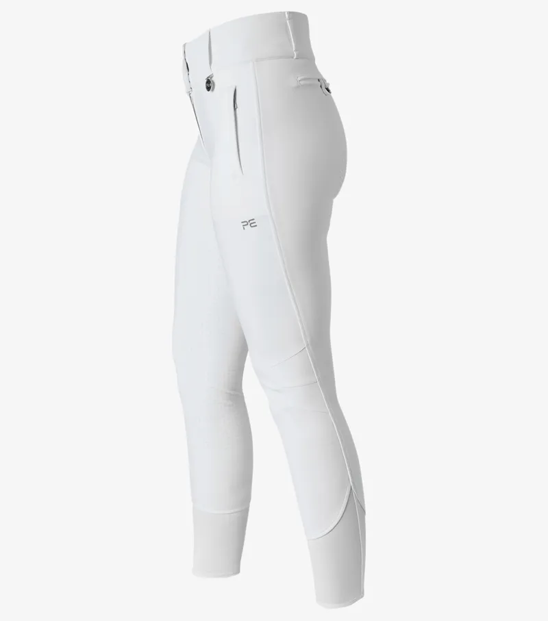 Premier Equine Aradina Ladies Full Seat Gel Competition Riding Breeches White - Image 2