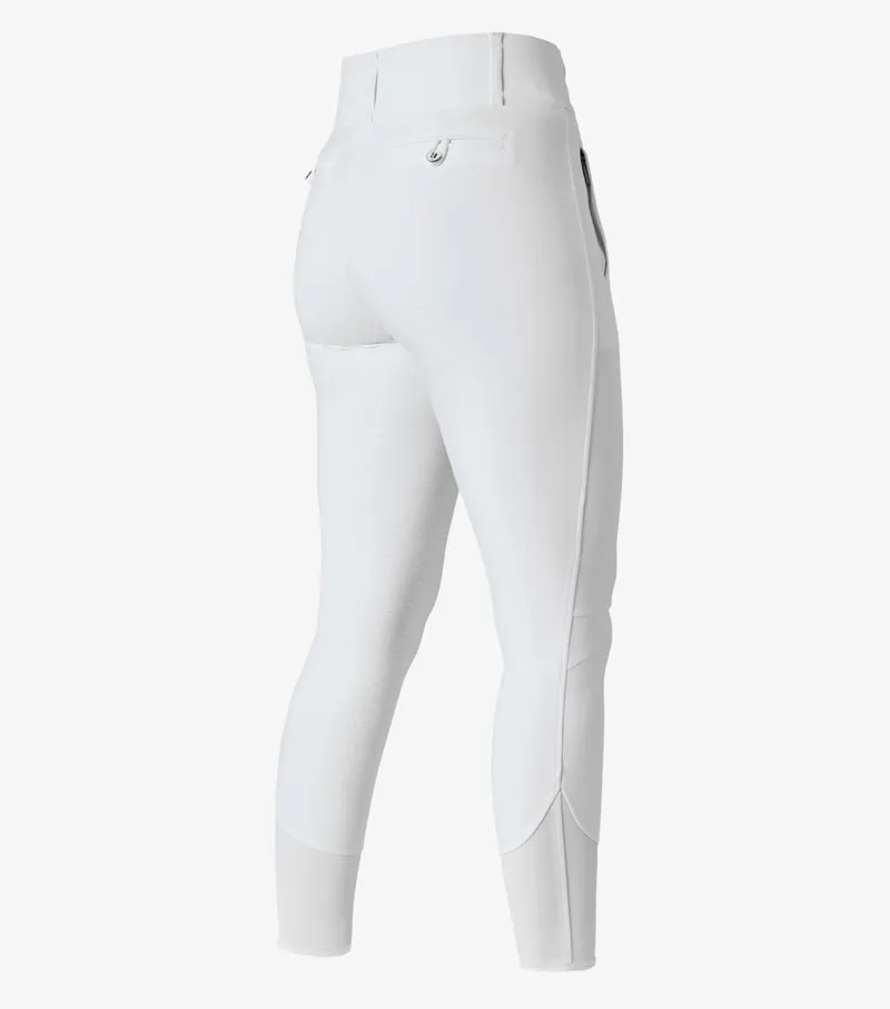 Premier Equine Aradina Ladies Full Seat Gel Competition Riding Breeches White - Image 3