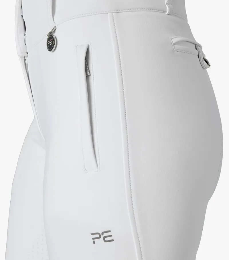 Premier Equine Aradina Ladies Full Seat Gel Competition Riding Breeches White - Image 5