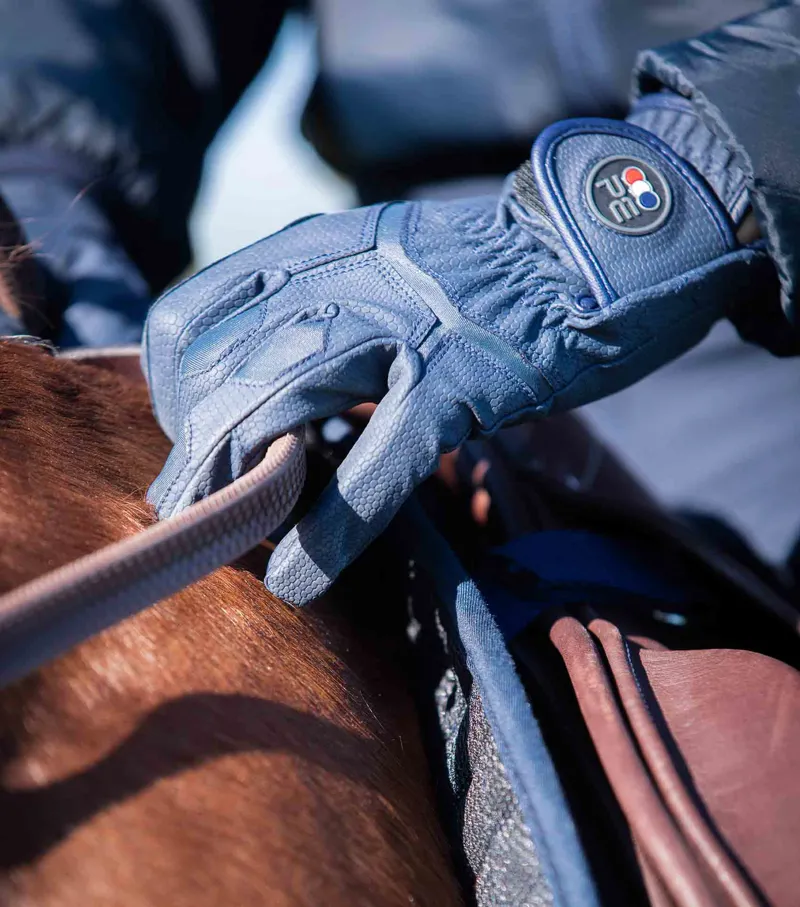 Premier Equine Ascot Horse Riding Gloves Navy - Image 6