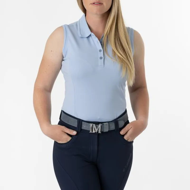 LeMieux Sleeveless Polo Shirt Denim - Image 6