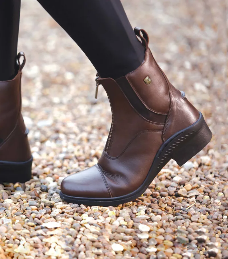 Premier Equine Balmoral Leather Paddock Riding Boots Brown - Image 2