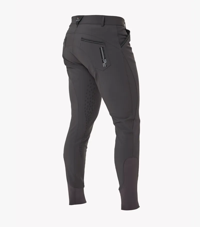 Premier Equine Barusso Men's Gel Knee Breeches Anthracite Grey