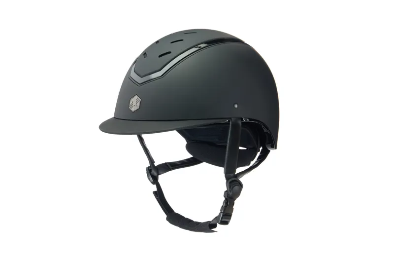 Charles Owen EQx Kylo Riding Helmet - Black Matte/Black Gloss - Image 2