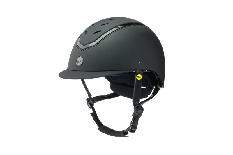Charles Owen EQx Kylo Riding Helmet - Black Matte/Black Gloss With MIPS - Image 2