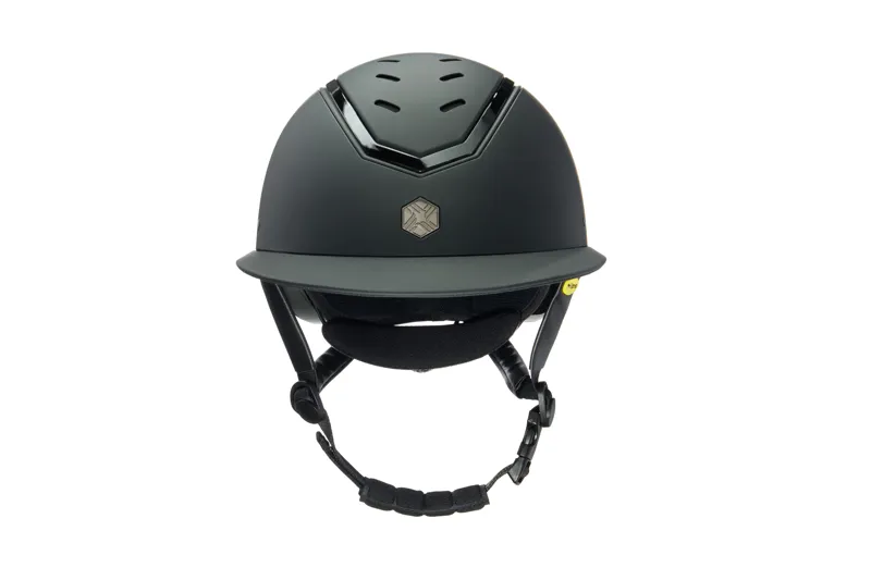 Charles Owen EQx Kylo Riding Helmet - Black Matte/Black Gloss Wide Peak With MIPS