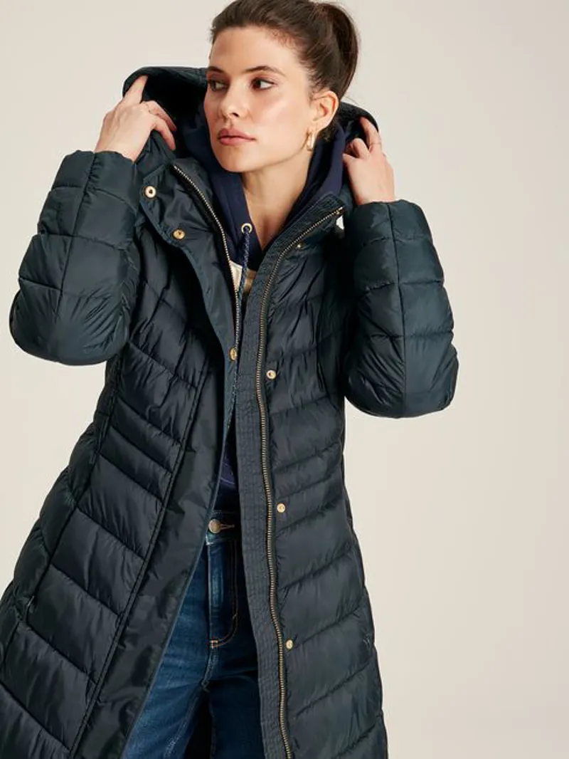 Joules Women's Pembury Long Padded Coat - Dark Navy - Image 5