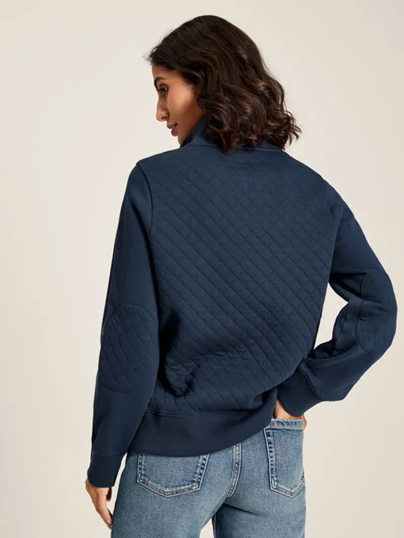 Joules Women's Anisa Quilted Zip Sweatshirt - French Navy - Image 2