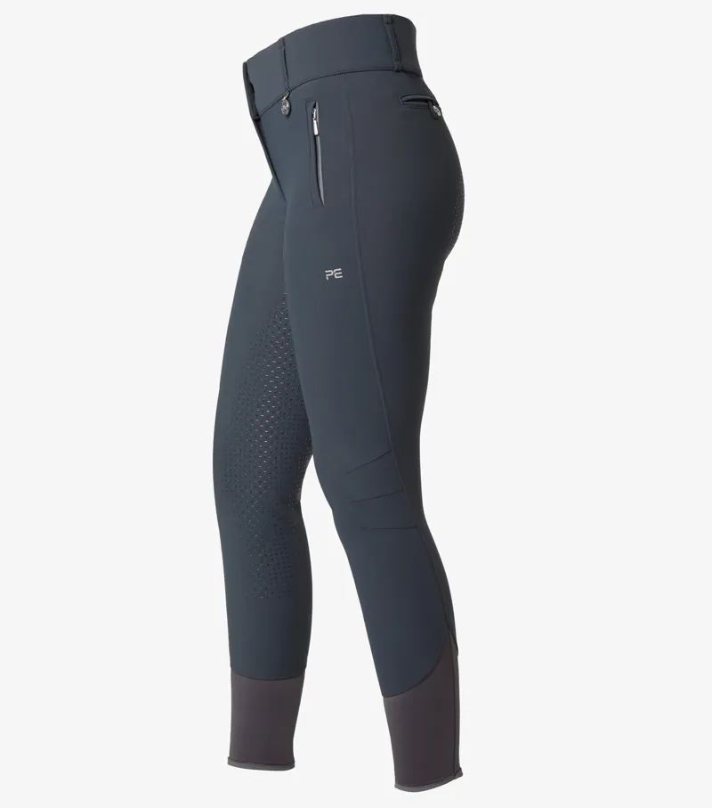 Premier Equine Carapello Ladies Full Seat Gel Riding Breeches Anthracite - Image 2