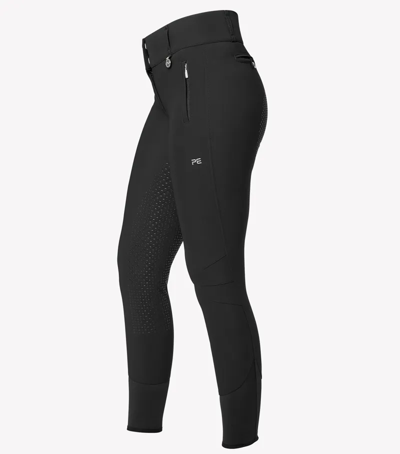 Premier Equine Carapello Ladies Full Seat Gel Riding Breeches Black - Image 2