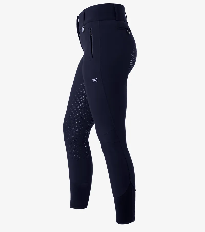 Premier Equine Carapello Ladies Full Seat Gel Riding Breeches Navy - Image 2
