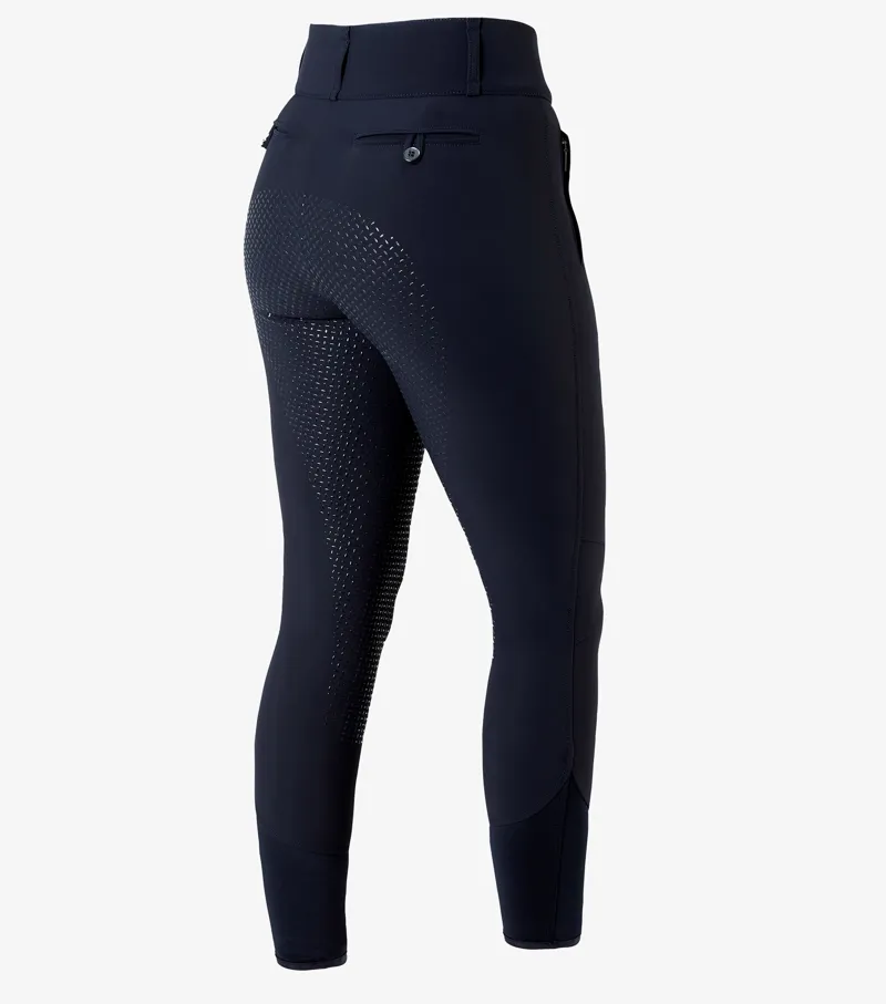 Premier Equine Carapello Ladies Full Seat Gel Riding Breeches Navy - Image 3