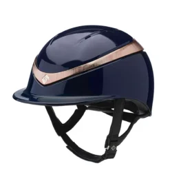 Charles Owen Halo Hat Navy Gloss / Rose Gold