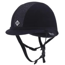 Charles Owen YR8 Sparkly Centre Children's Velvet Riding Hat Navy