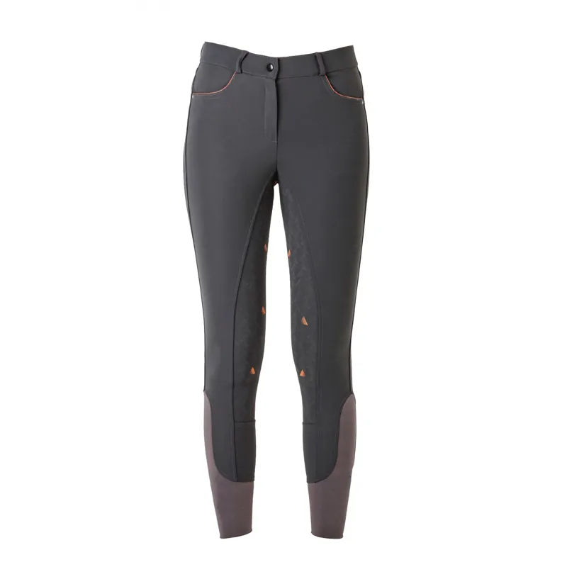Mark Todd Elisabeth Sport Womens Breeches In Anthracite/Orange