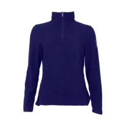 Mark Todd Womens Half Zip Fleece Top In Navy