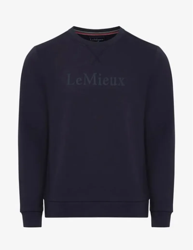 LeMieux Mens Elite Crew Sweatshirt Navy