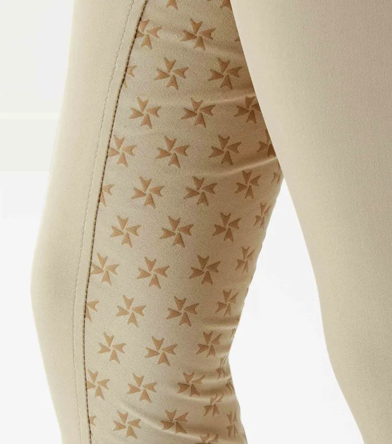 Premier Equine Ellia Girls Full Seat Competition Breeches Beige - Image 6