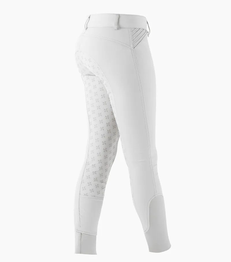 Premier Equine Ellia Girls Full Seat Competition Breeches White