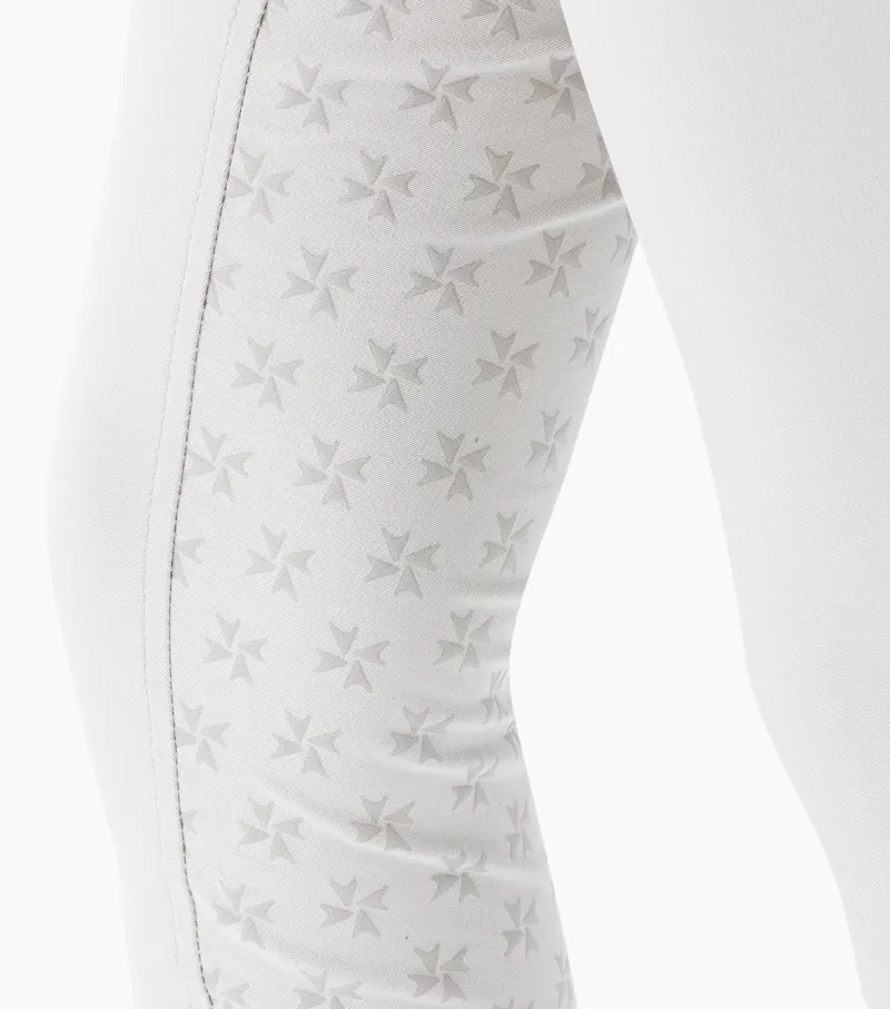 Premier Equine Ellia Girls Full Seat Competition Breeches White - Image 6