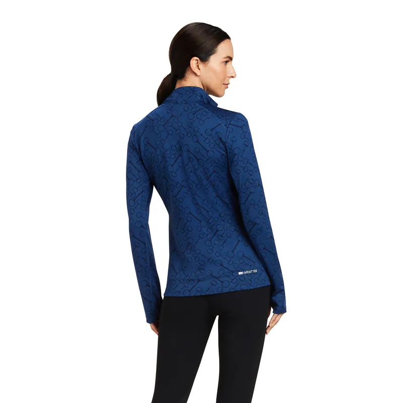 Ariat Women's Prophecy 1/4 Zip Baselayer Estate Blue - Image 5