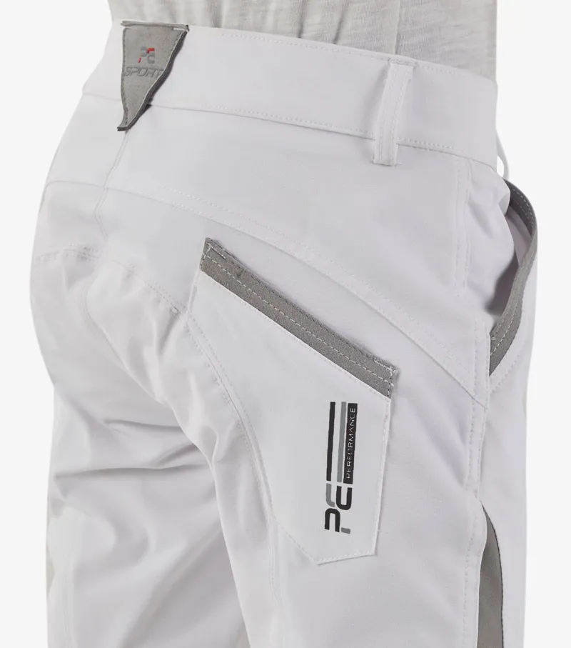 Premier Equine Gando Boys Gel Knee Riding Breeches White - Image 5