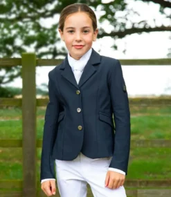 Premier Equine Hagen Girls Competition Jacket Navy