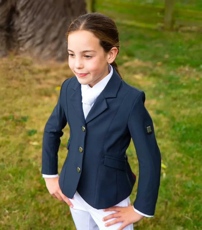 Premier Equine Hagen Girls Competition Jacket Navy - Image 2